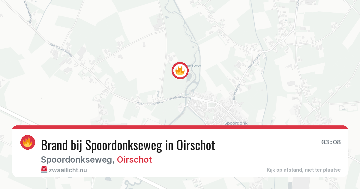 Brand bij Spoordonkseweg in Oirschot — 7 jul 2026