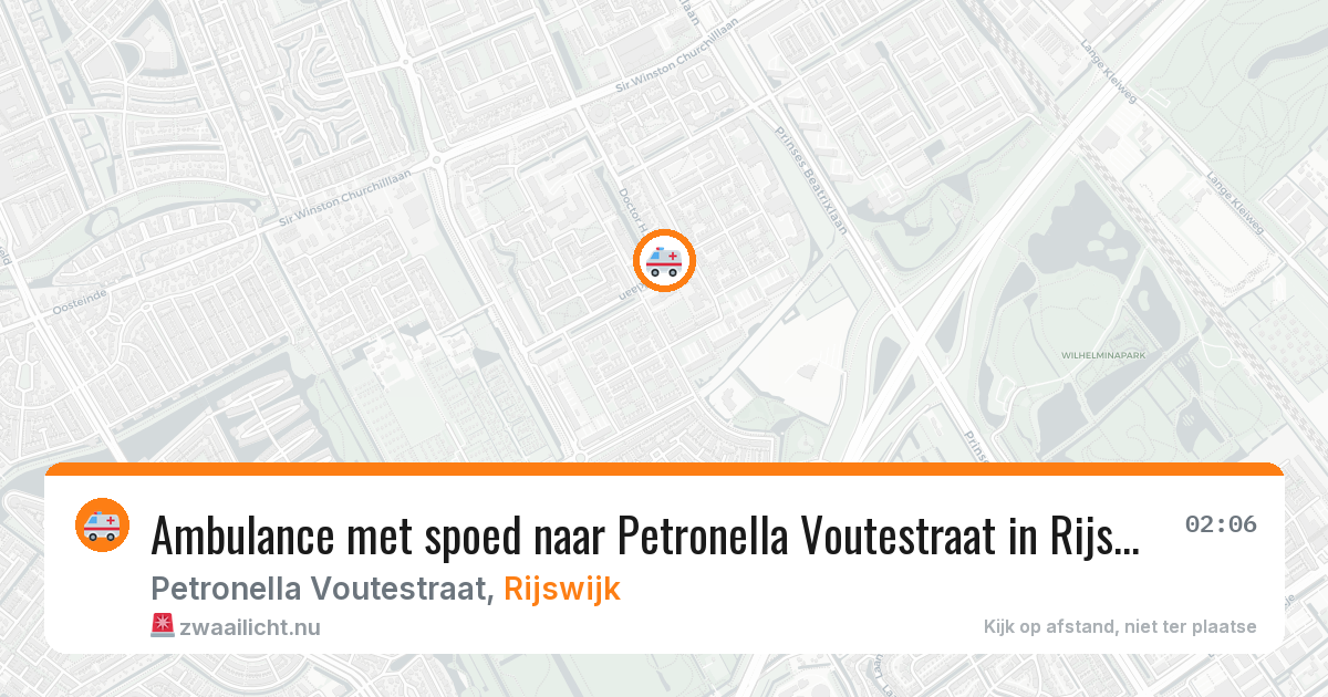 Ambulance met spoed naar Petronella Voutestraat in Rijswijk — 14 jul 2026