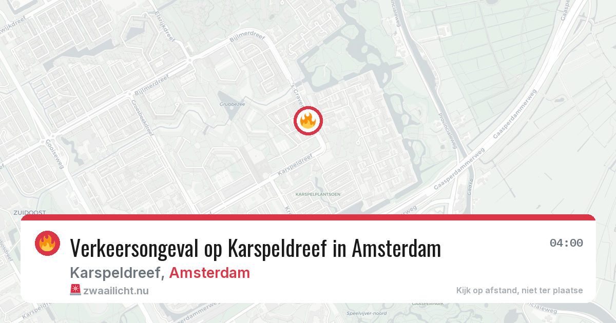Verkeersongeval op Karspeldreef in Amsterdam — 18 feb 2026