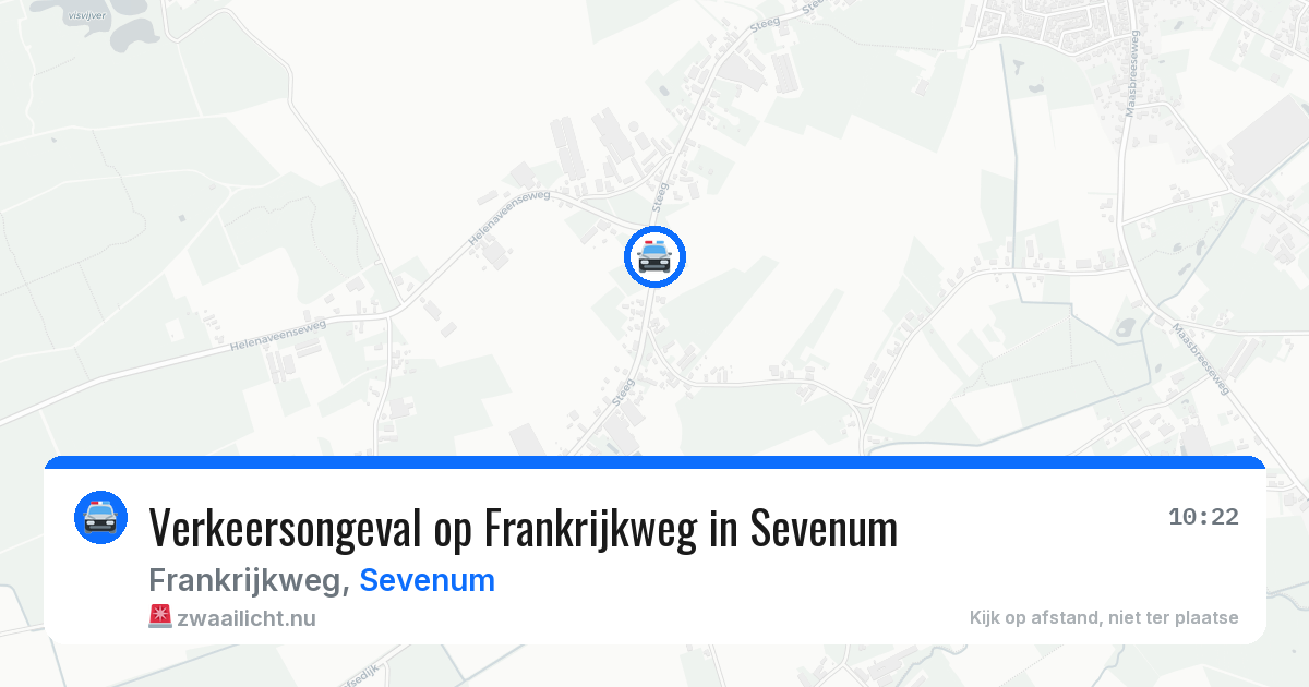 Verkeersongeval op Frankrijkweg in Sevenum — 28 mei 2026