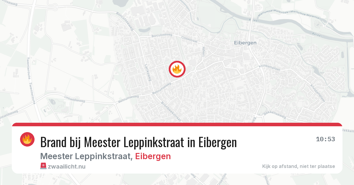 Brand bij Meester Leppinkstraat in Eibergen — 23 jul 2026