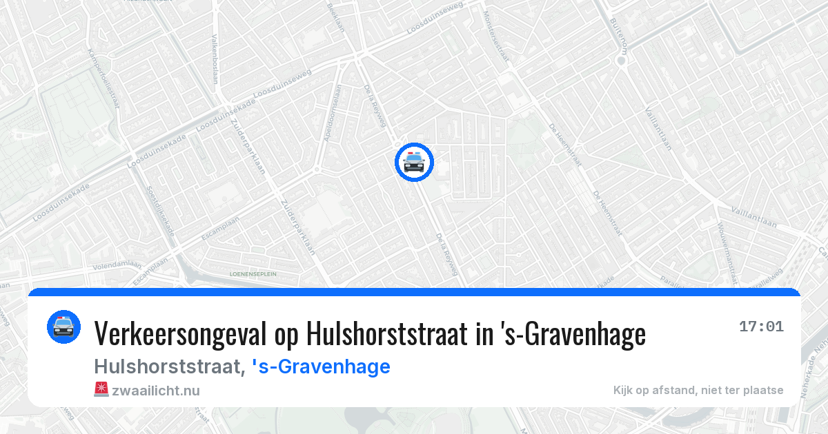 Verkeersongeval op Hulshorststraat in 's-Gravenhage — 22 mei 2026