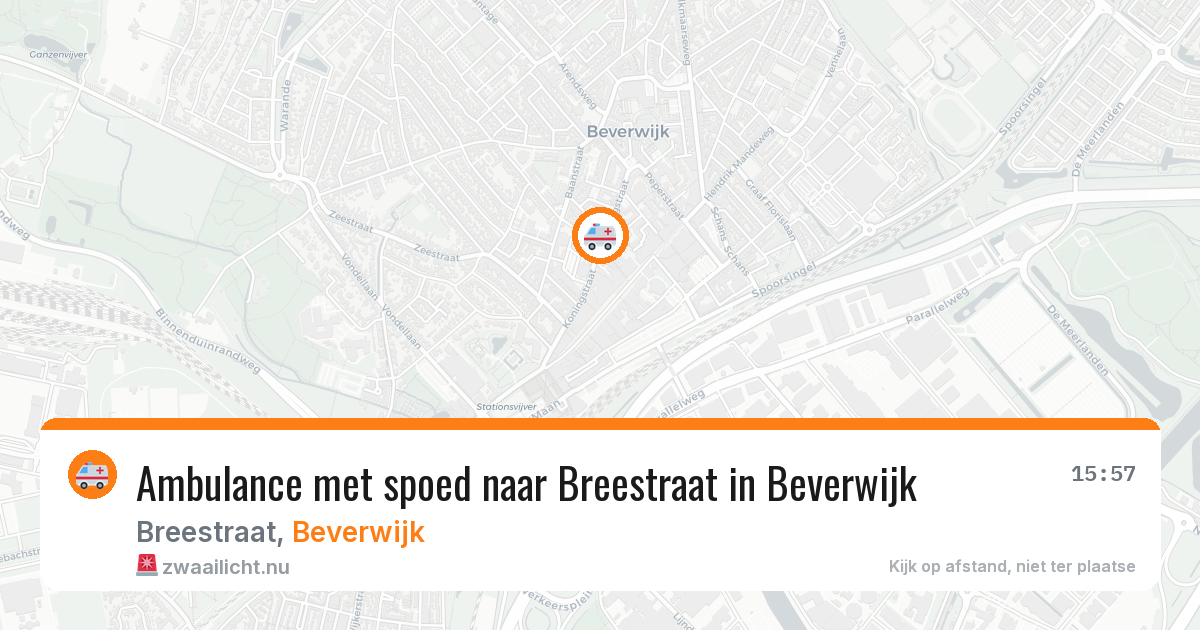 Ambulance met spoed naar Breestraat in Beverwijk — 22 apr 2026