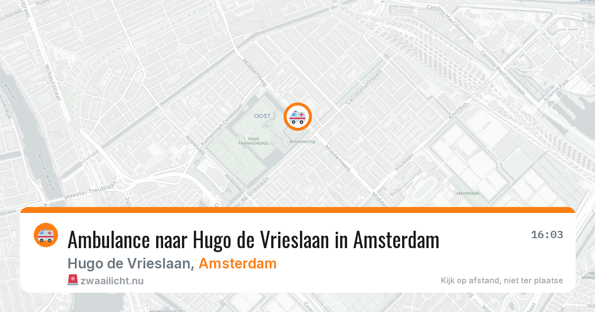 Ambulance naar Hugo de Vrieslaan in Amsterdam — 3 jun 2026