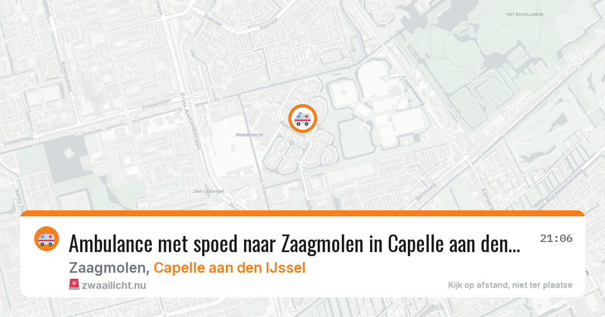 Ambulance met spoed naar Zaagmolen in Capelle aan den IJssel — 15 mrt 2026