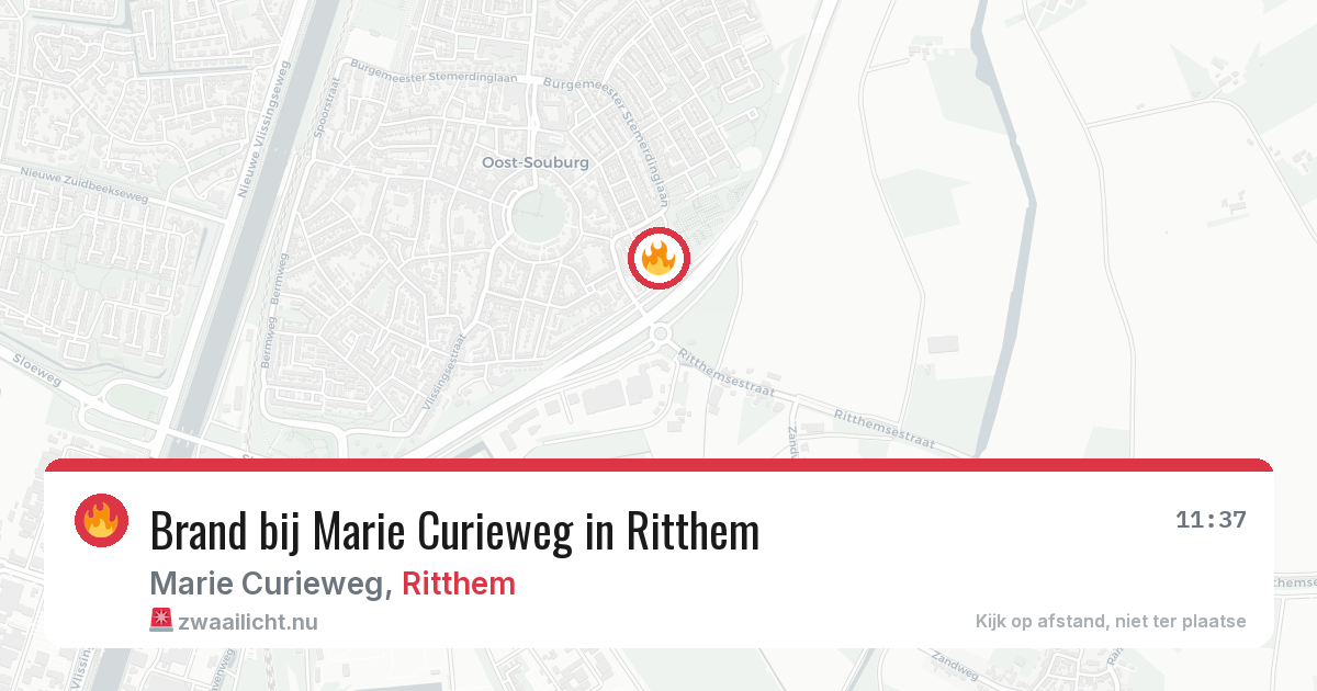 Brand bij Marie Curieweg in Ritthem — 22 jan 2026