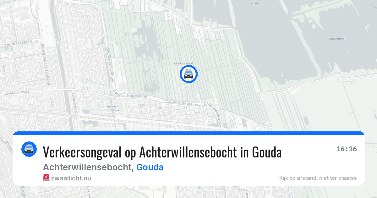 Verkeersongeval op Achterwillensebocht in Gouda — 17 mrt 2026
