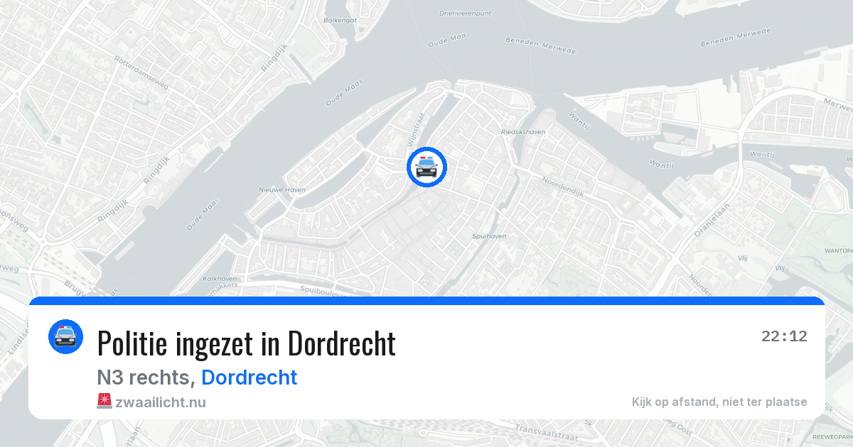 Politie ingezet in Dordrecht — 11 mei 2026 | 🚨 Zwaailicht.nu
