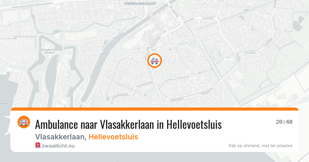 Ambulance naar Vlasakkerlaan in Hellevoetsluis — 18 mei 2026