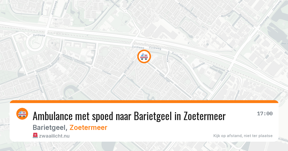 Ambulance met spoed naar Barietgeel in Zoetermeer — 14 jul 2026