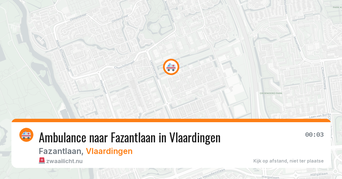 Ambulance naar Fazantlaan in Vlaardingen — 16 apr 2026