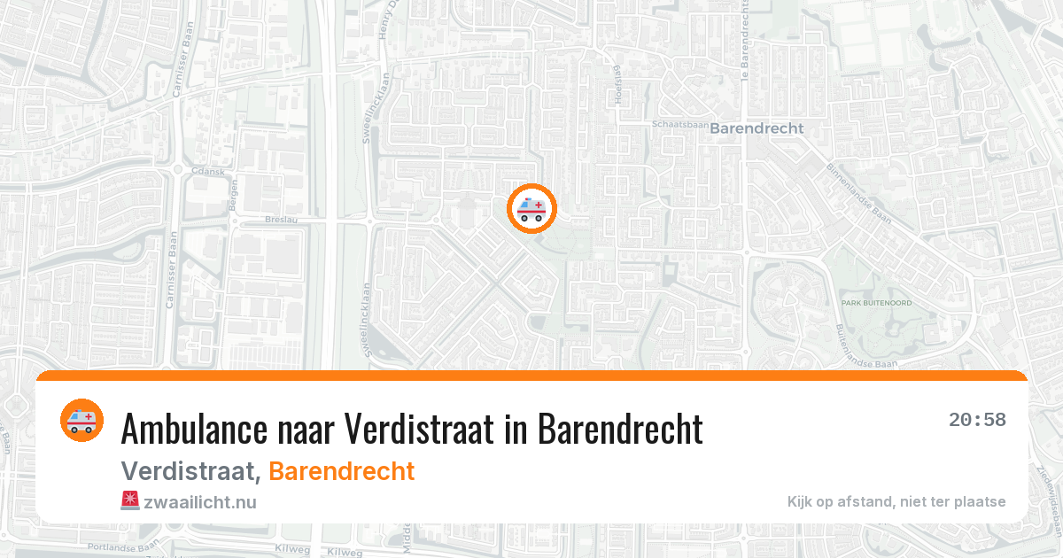 Ambulance naar Verdistraat in Barendrecht — 25 jul 2026