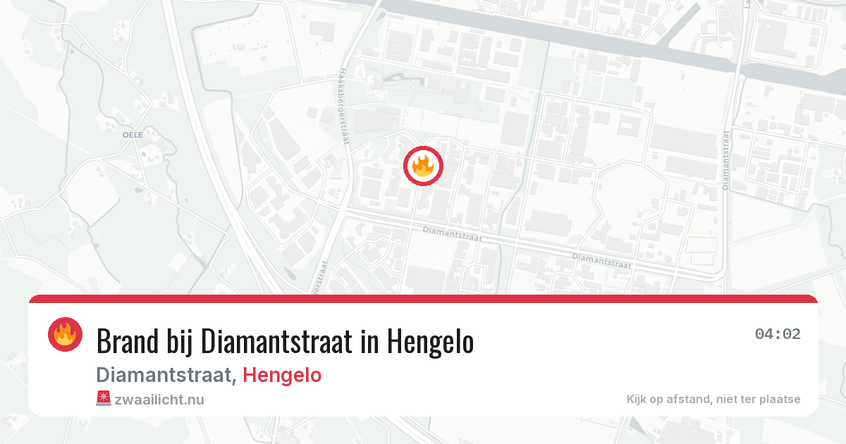Brand bij Diamantstraat in Hengelo — 11 jul 2026