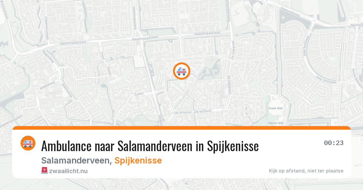 Ambulance naar Salamanderveen in Spijkenisse — 24 mrt 2026
