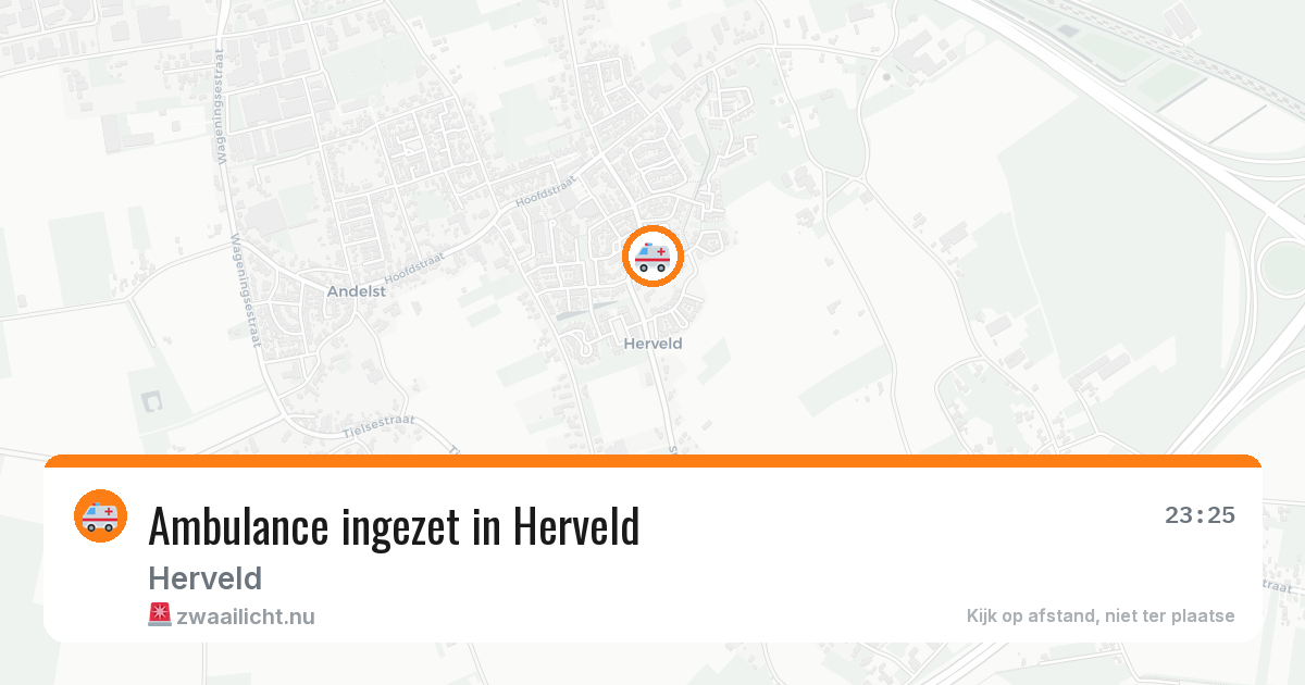 Ambulance ingezet in Herveld — 17 jul 2026