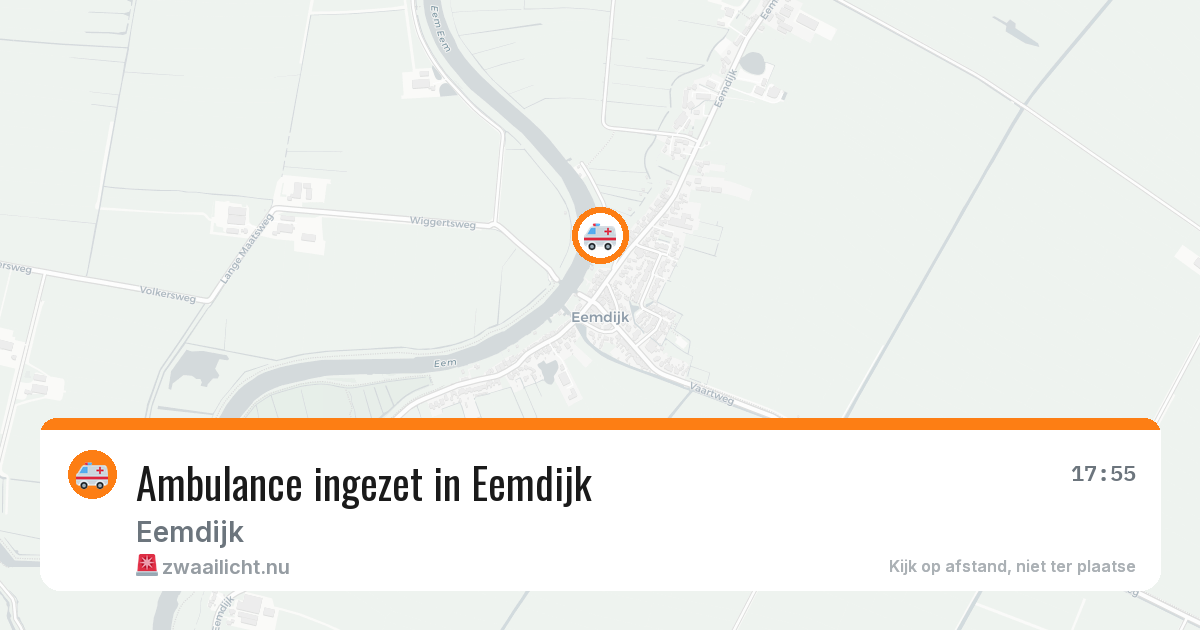 Ambulance ingezet in Eemdijk — 6 jun 2026