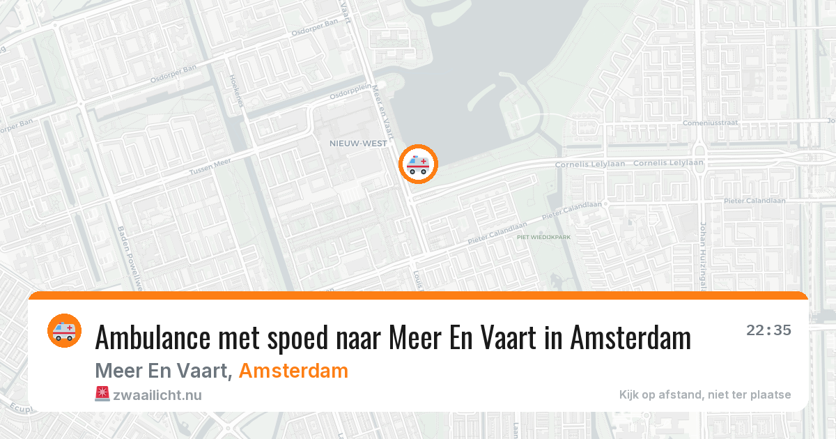 Ambulance met spoed naar Meer En Vaart in Amsterdam — 5 apr 2026