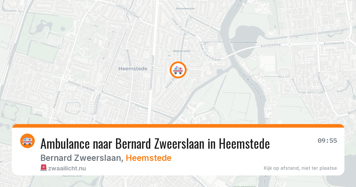 Ambulance naar Bernard Zweerslaan in Heemstede — 12 jul 2026