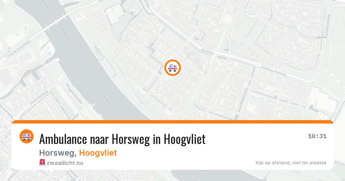 Ambulance naar Horsweg in Hoogvliet — 20 mei 2026