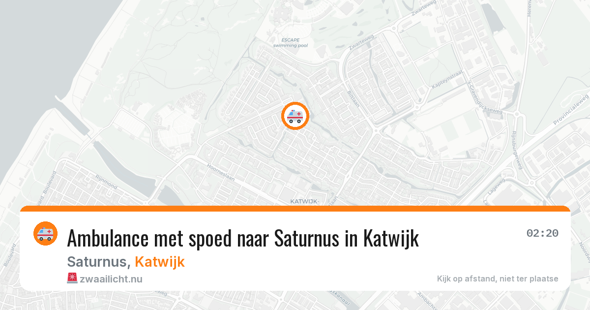 Ambulance met spoed naar Saturnus in Katwijk — 21 jul 2026