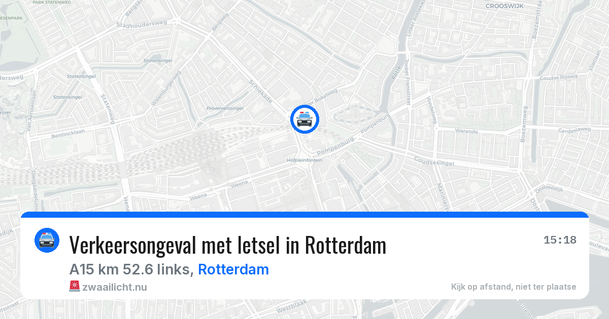 Verkeersongeval met letsel in Rotterdam — 10 jul 2026