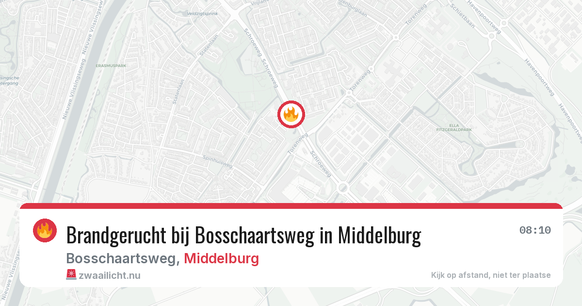 Brandgerucht bij Bosschaartsweg in Middelburg — 12 apr 2026