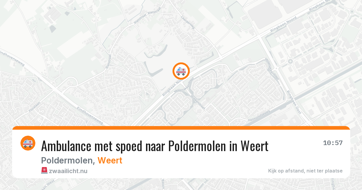 Ambulance met spoed naar Poldermolen in Weert — 19 jul 2026
