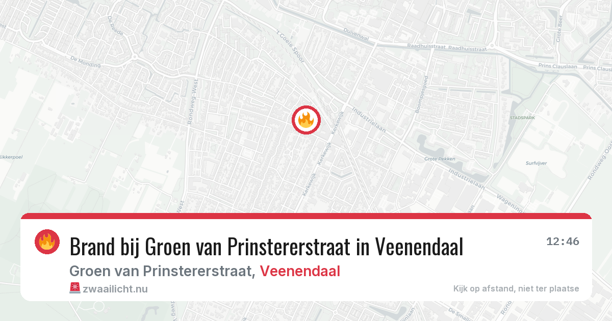Brand bij Groen van Prinstererstraat in Veenendaal — 22 mei 2026