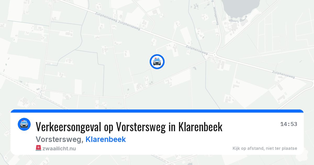 Verkeersongeval op Vorstersweg in Klarenbeek — 24 apr 2026