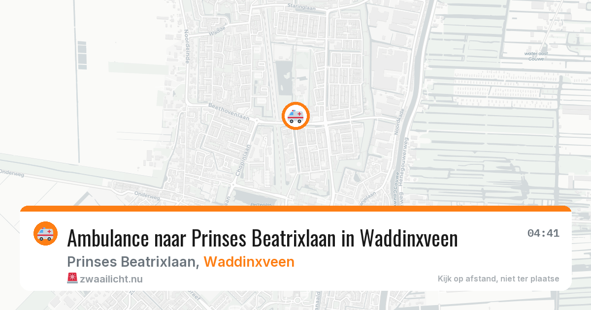 Ambulance naar Prinses Beatrixlaan in Waddinxveen — 21 jul 2026