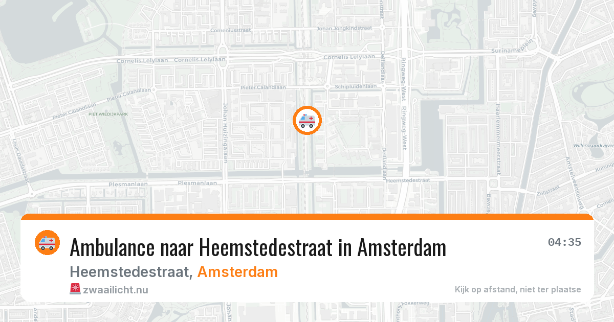 Ambulance naar Heemstedestraat in Amsterdam — 28 mrt 2026