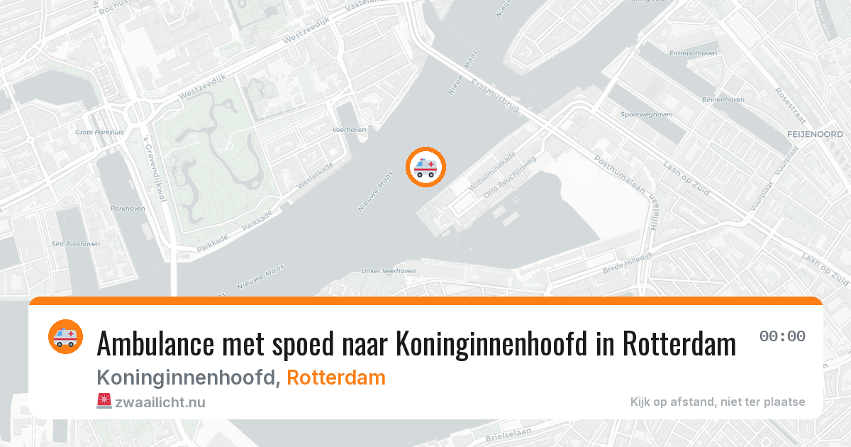 Ambulance met spoed naar Koninginnenhoofd in Rotterdam — 11 jul 2026