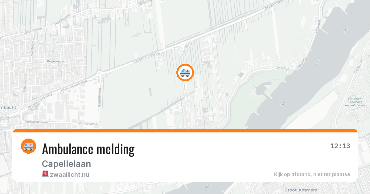 Ambulance melding — 9 jul 2026
