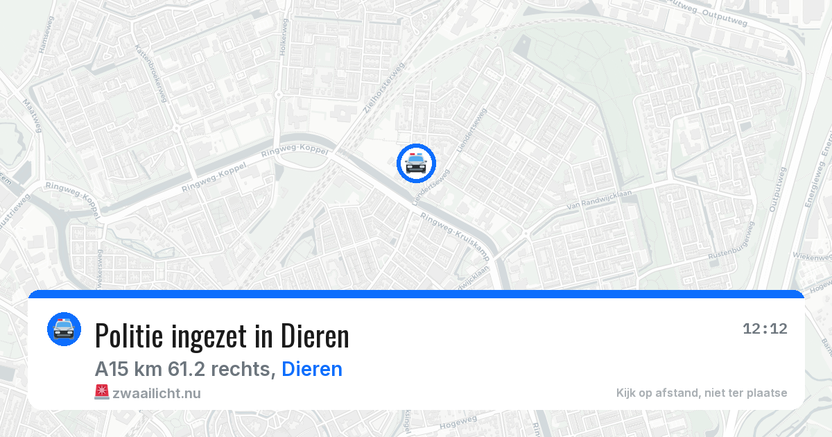 Politie ingezet in Dieren — 1 apr 2026 | 🚨 Zwaailicht.nu