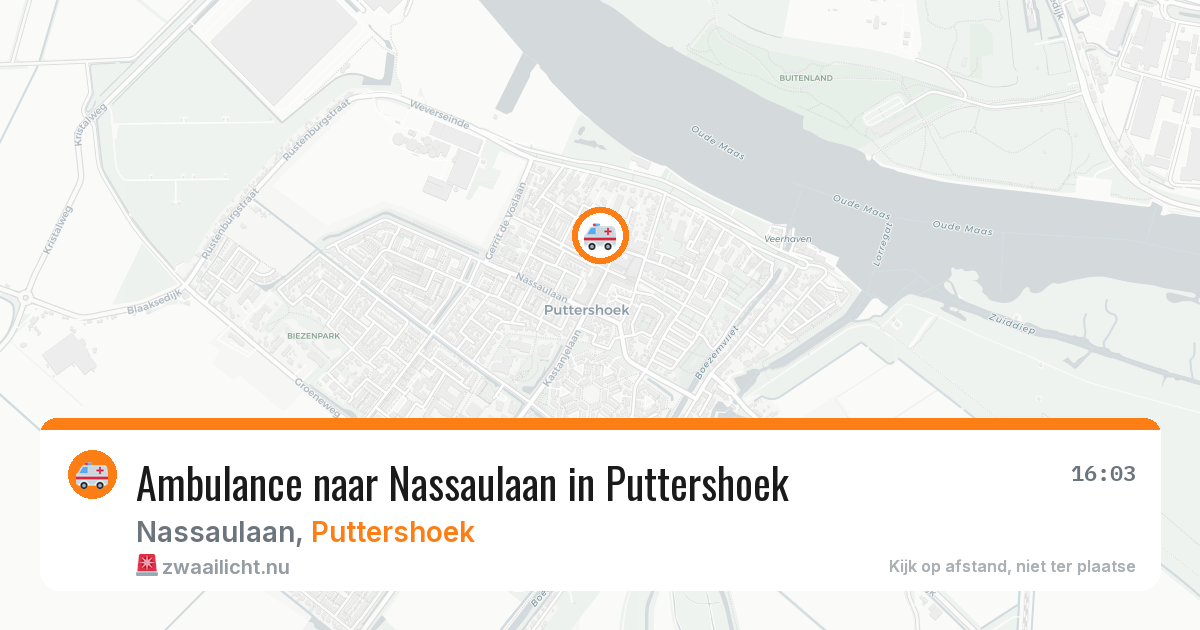 Ambulance naar Nassaulaan in Puttershoek — 17 jul 2026