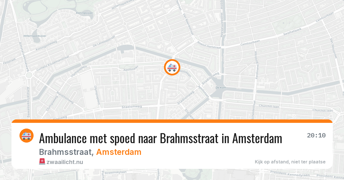 Ambulance met spoed naar Brahmsstraat in Amsterdam — 27 mei 2026