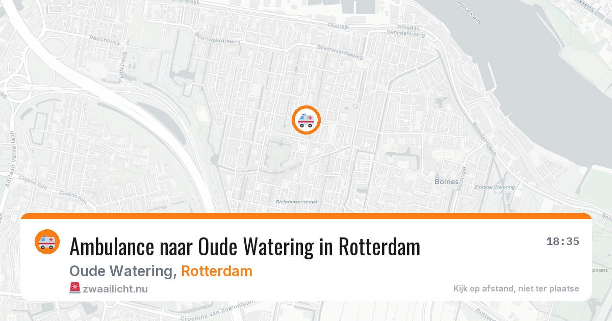 Ambulance naar Oude Watering in Rotterdam — 20 mrt 2026