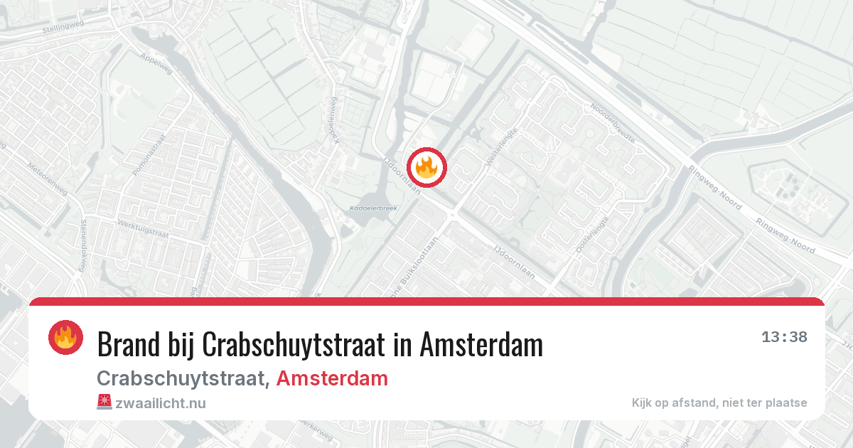Brand bij Crabschuytstraat in Amsterdam — 6 mei 2026