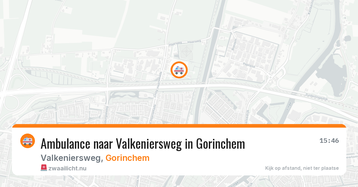 Ambulance naar Valkeniersweg in Gorinchem — 24 jul 2026