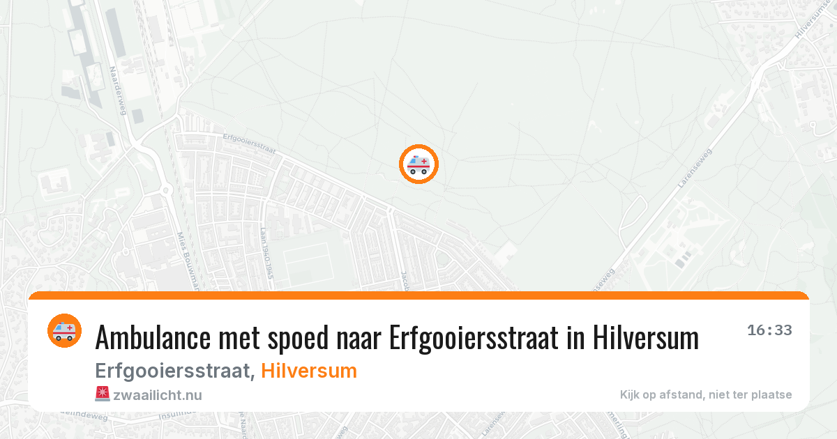 Ambulance met spoed naar Erfgooiersstraat in Hilversum — 24 jul 2026