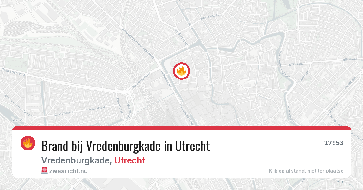 Brand bij Vredenburgkade in Utrecht — 3 jul 2026