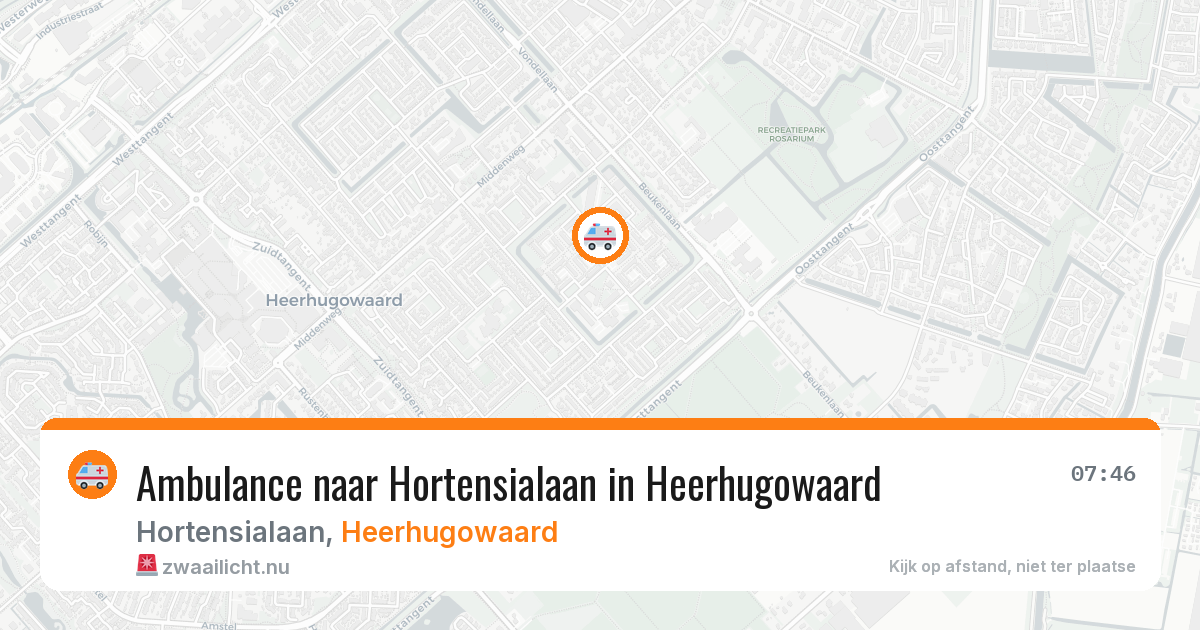 Ambulance naar Hortensialaan in Heerhugowaard — 21 jul 2026