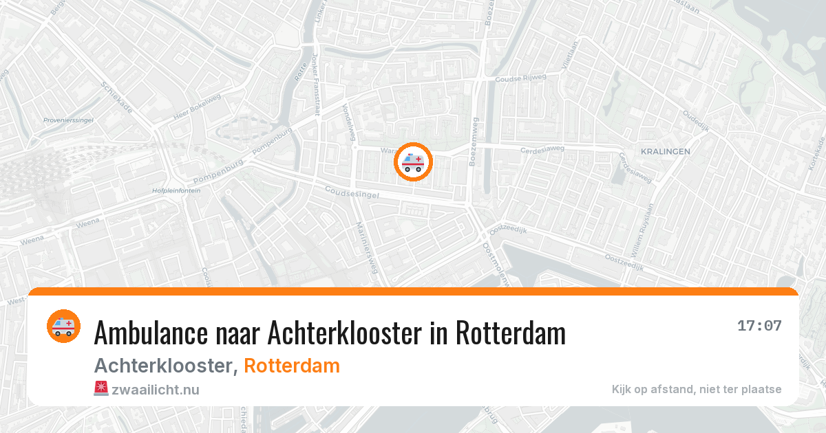 Ambulance naar Achterklooster in Rotterdam — 29 mei 2026