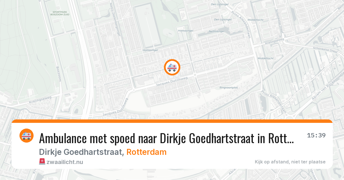 Ambulance met spoed naar Dirkje Goedhartstraat in Rotterdam — 21 jul 2026