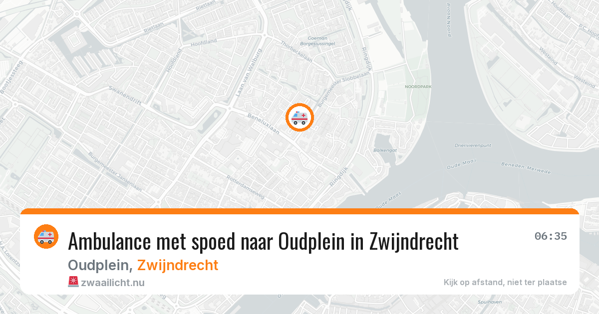 Ambulance met spoed naar Oudplein in Zwijndrecht — 26 mei 2026