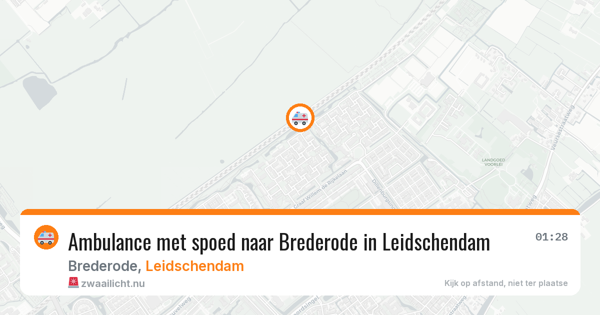 Ambulance met spoed naar Brederode in Leidschendam — 7 mei 2026