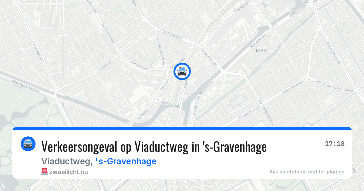 Verkeersongeval op Viaductweg in 's-Gravenhage — 14 jul 2026