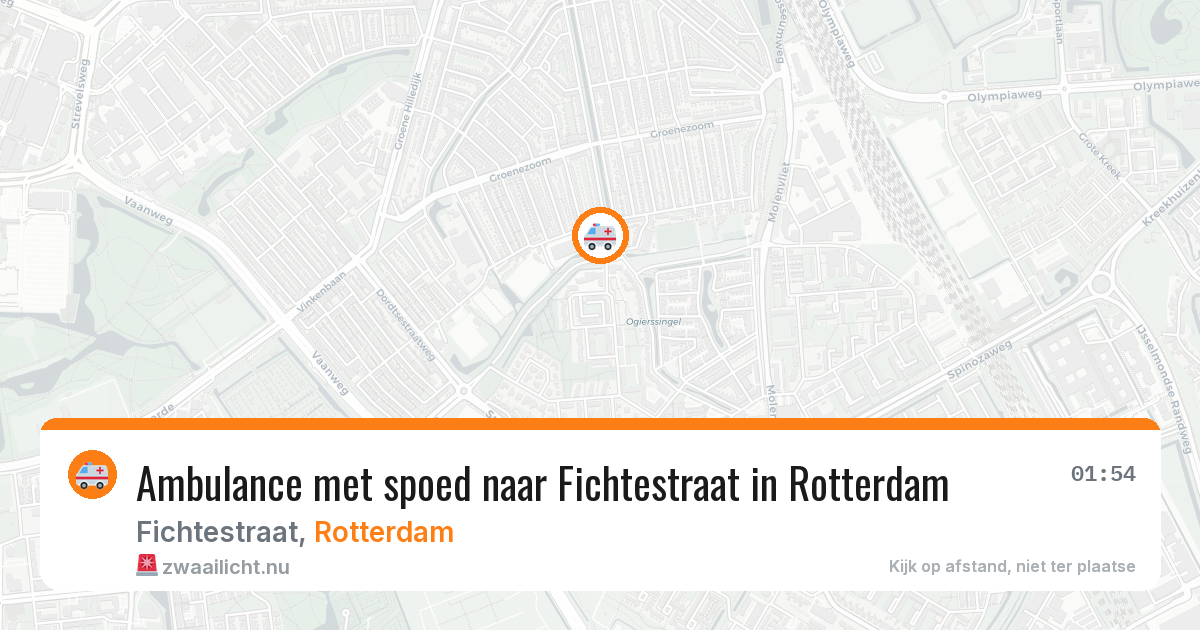 Ambulance met spoed naar Fichtestraat in Rotterdam — 4 jun 2026