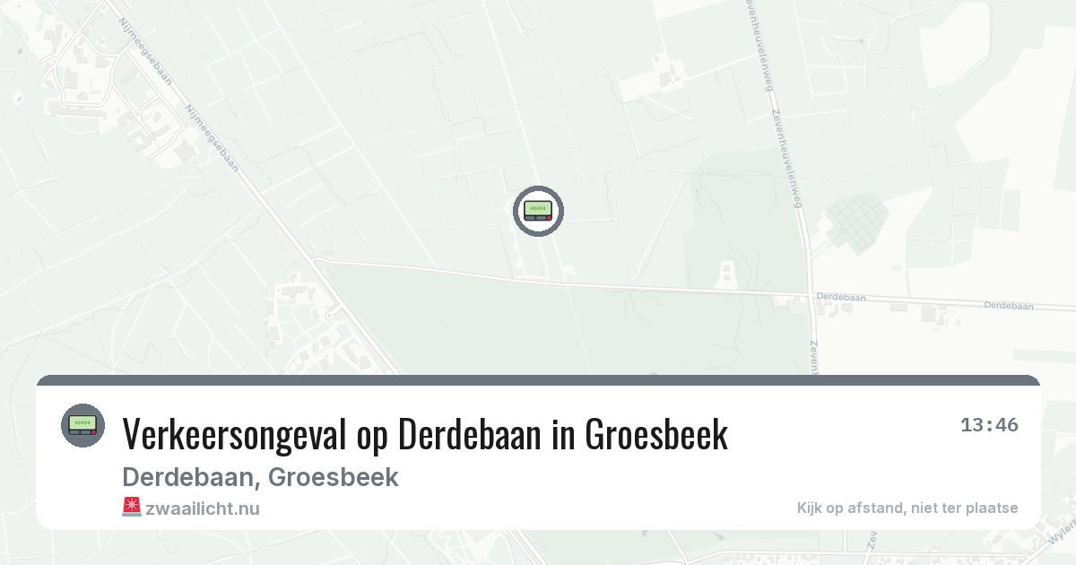 Verkeersongeval op Derdebaan in Groesbeek — 12 jul 2026