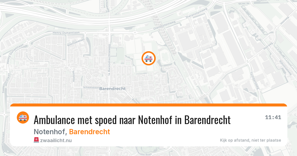 Ambulance met spoed naar Notenhof in Barendrecht — 19 jul 2026